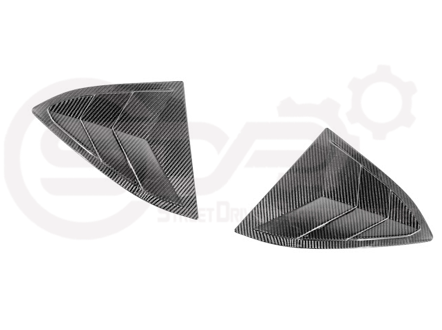 2020-Up Corvette C8 | SDP Performance Style Carbon Fiber Side Quarter Window Louver Sun Shade Cover