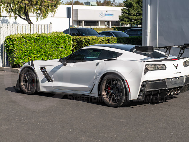 2014-2019 CHEVROLET CORVETTE C7 | ZR1 ZTK CONVERSION PACKAGE REAR SPOILER HIGH WING WITH WING RISER