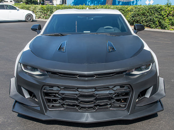 2016-2018 6th Gen Camaro - ZL1 1LE Replacement Front Bumper Cover Grille Lip Canard Pair For Camaro