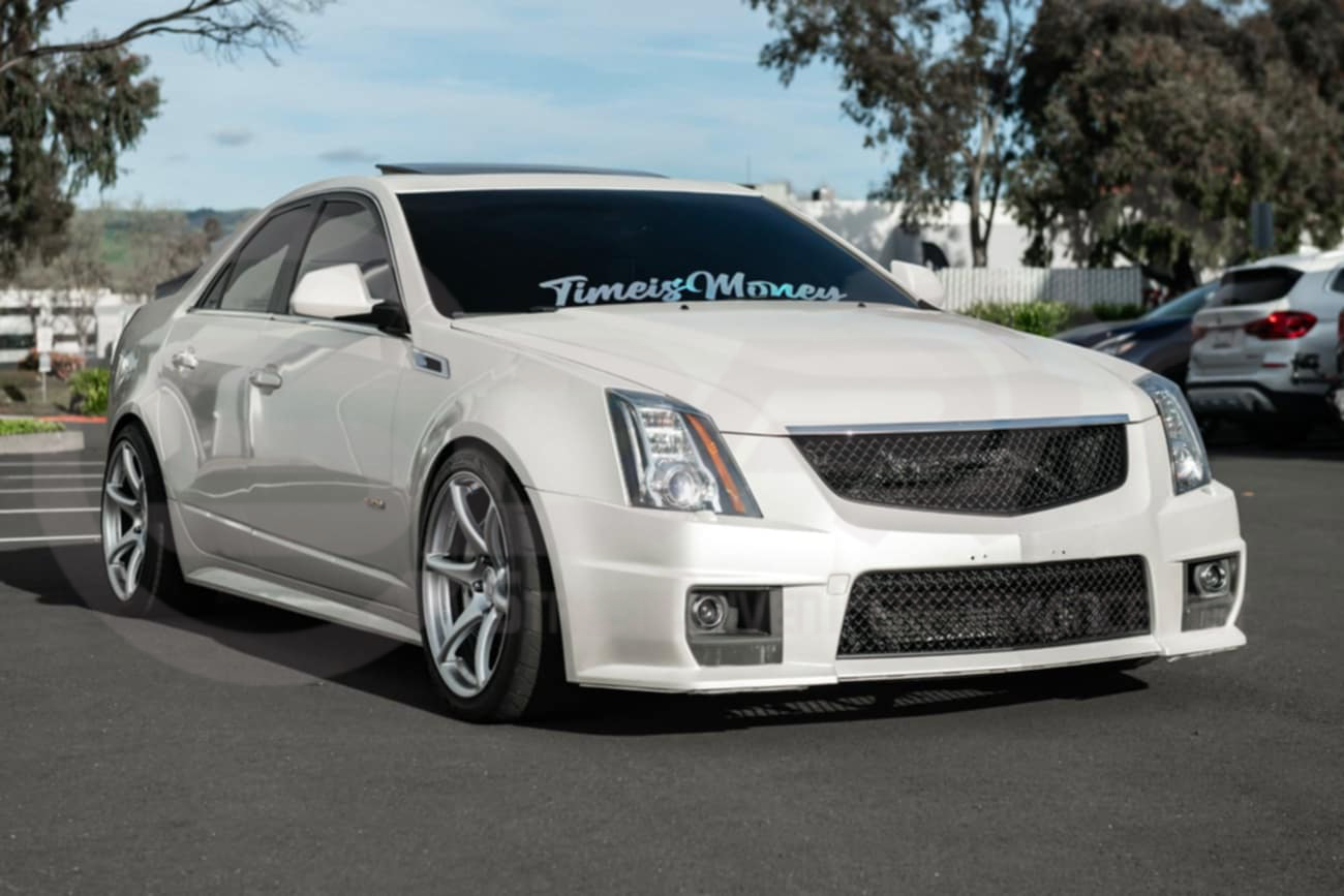 2009-2015 CTS-V V2 -  Black front grilles set (blank no emblem)