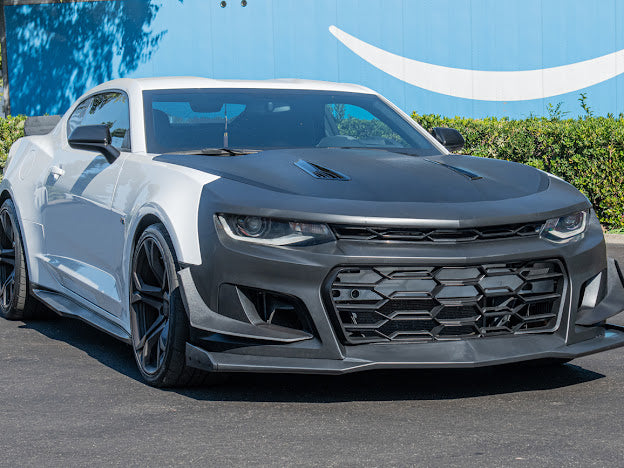 2016-2018 6th Gen Camaro - ZL1 1LE Replacement Front Bumper Cover Grille Lip Canard Pair For Camaro