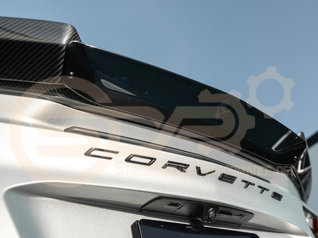 2023-Up Corvette C8 Z06 | Jake Skull Logo Rear Wickerbill Spoiler Wing