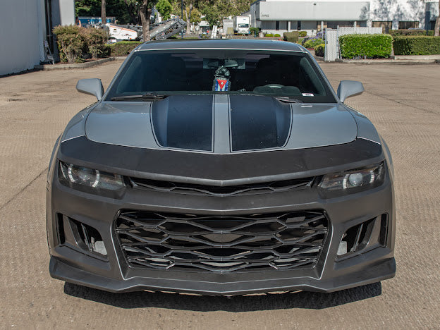 2014-2015 5th Gen Camaro - ZL1 Style Front Bumper Kit For Camaro Upper Lower Grille Badgeless W/O Fog Light