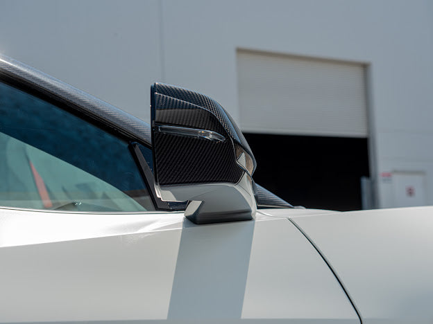 2020+ CORVETTE C8 | CARBON FIBER LOWER MIRROR COVERS