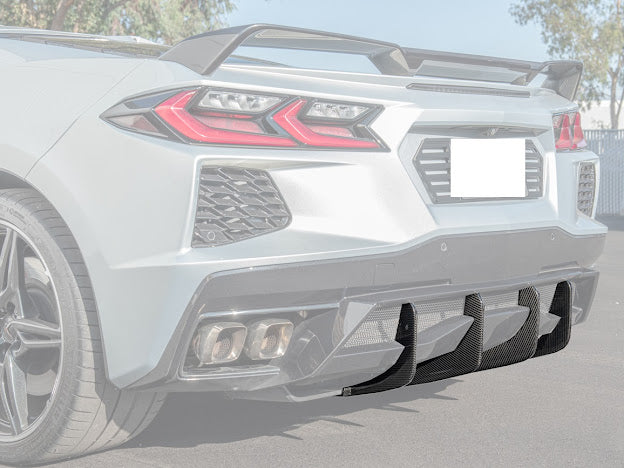 2020+ CORVETTE C8 Z51 REAR LOWER DIFFUSER FINS *ADD-ON*