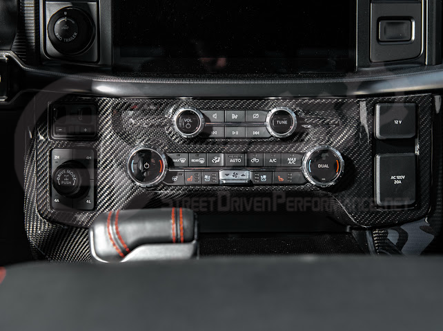 2021-UP FORD F-150 | FACTORY STYLE CARBON FIBER CENTER AC RADIO CONTROL PANEL COVER