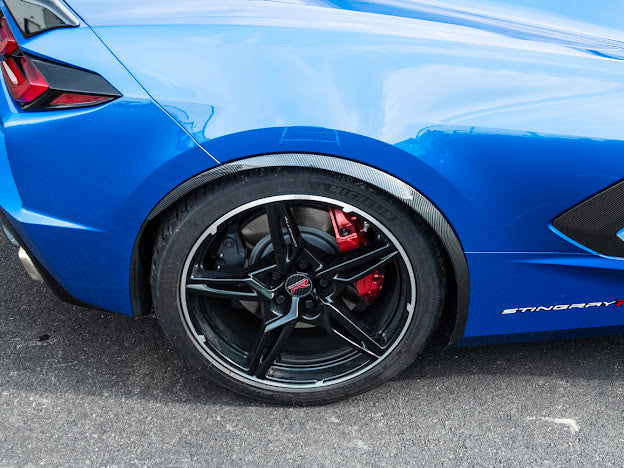 2020+ CHEVROLET CORVETTE C8 | SDP PERFORMANCE PACKAGE HYDRO DIPPED CARBON FIBER SIDE WHEEL FENDER PAIR