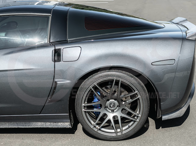2005-2013 Chevrolet Corvette C6 |Z06 ZR1 STYLE CARBON FIBER Front & Rear Splash Guard Mud Flaps