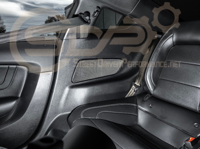 2015-2023 FORD MUSTANG S550 |CARBON FIBER REAR SEAT DECORATIVE BOARD PANEL COVER