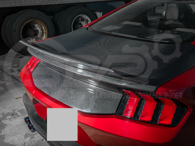 2024-Up Ford Mustang S650 | Factory Integrated Ducktail Style Carbon Fiber Replacement Rear Trunk Lid