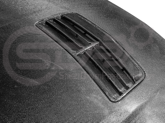 2024-Up Ford Mustang S650 | Factory Style CARBON FIBER Front Hood with Hood Vent (2 versions)