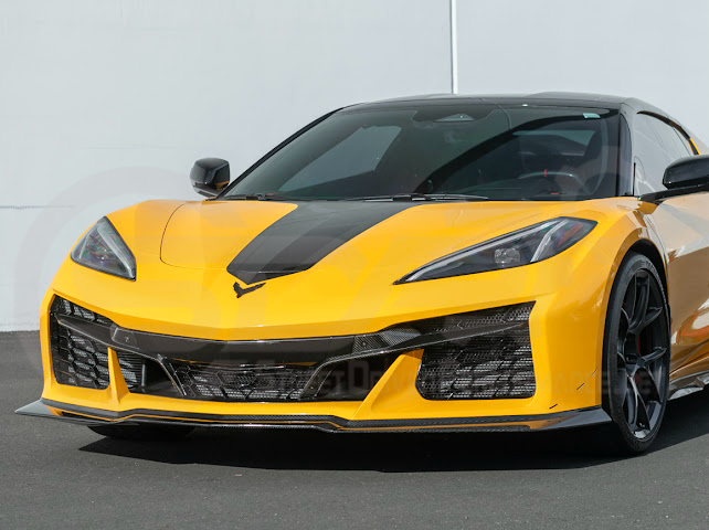 2023-Up Corvette C8 Z06 | Z07 Extended Package CARBON FIBER Front Lip Splitter Ground Effects