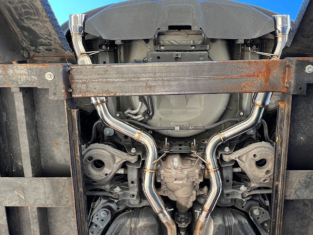 2015-2023 FORD MUSTANG MUFFLER AXLE BACK DUAL BURNT TIPS EXHAUST