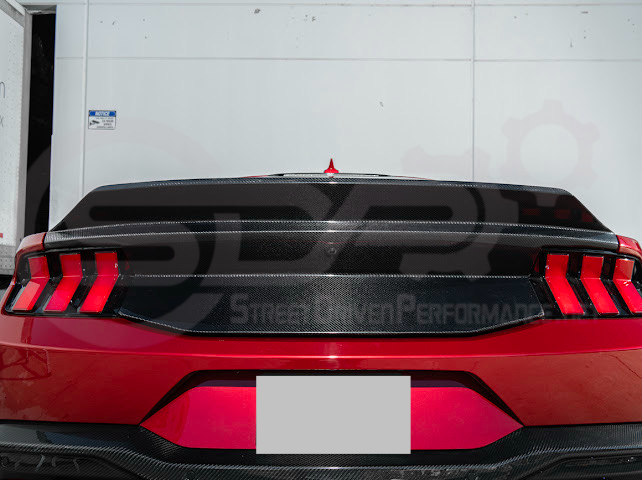 2024-Up Ford Mustang S650 | Factory Integrated Ducktail Style Carbon Fiber Replacement Rear Trunk Lid