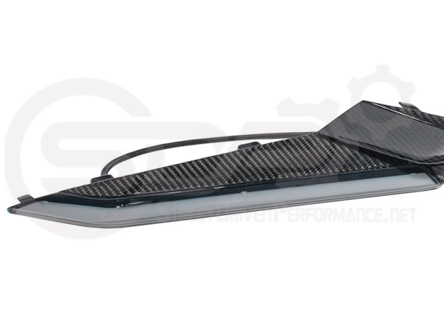 2023+ CHEVROLET CORVETTE C8 Z06 | CARBON FIBER SEQUENTIAL LED DRL LIGHT BAR BEZEL INSERT