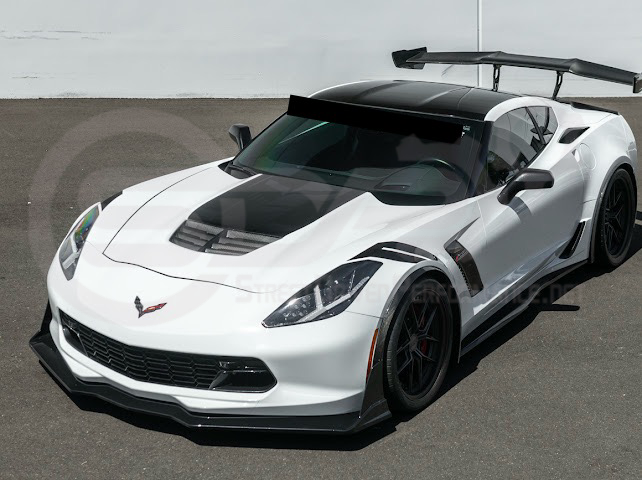 2014-2019 CORVETTE C7 BASE | JAKE SKULL LOGO HOOD VINYL DECAL STRIPE