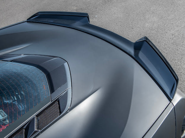 2023-Up CORVETTE C8 Z06 / E-RAY | CARBON FIBER REAR SPOILER WICKER BILL EXTENSION