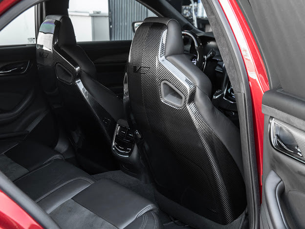2016+ CADILLAC CTS-V3  | RECARO CARBON FIBER SEAT REAR PANEL COVER REPLACEMENT (DRIVER AND PASSENGER)