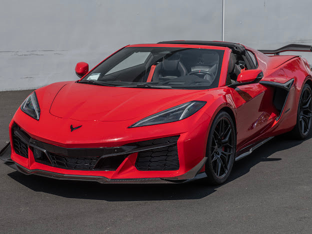 2023+ CHEVROLET CORVETTE C8 Z06 & E-RAY | Z07 PERFORMANCE PACKAGE CARBON FIBER LIP SPLITTER GROUND EFFECTS WITH CANARDS