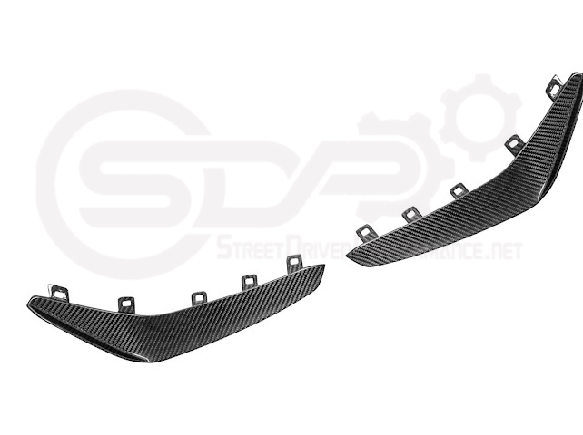 2020-UP CADILLAC CT4 BLACK WING | CARBON FIBER FRONT BUMPER CANARDS