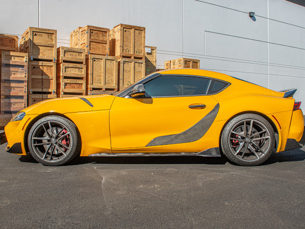 2020-Up Toyota GR Supra A90 A91 | CARBON FIBER Side Skirts Rocker Panels Ground Effects