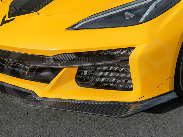 2023-Up Corvette C8 Z06 | Z07 Extended Package CARBON FIBER Front Lip Splitter Ground Effects