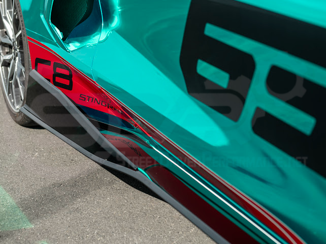 2020-UP CORVETTE C8 STINGRAY & Z51 | 5VM STYLE 2PCS GLOSSY BLACK SIDE SKIRTS ROCKER PANEL GROUND EFFECTS