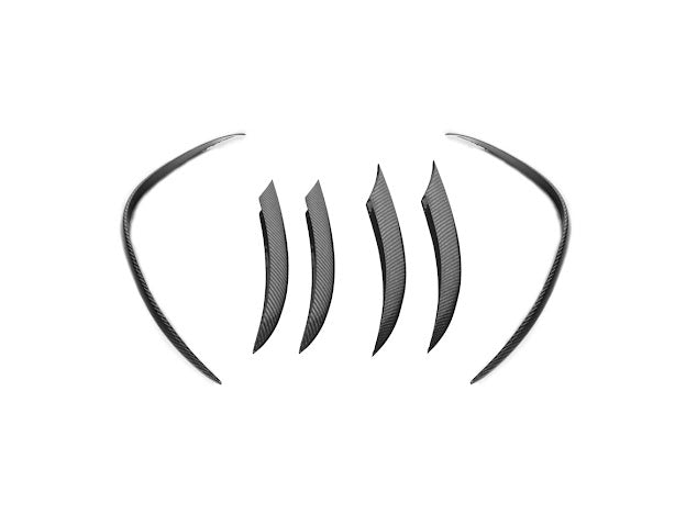 2019-Up C205 W205 Mercedes C-Class AMG Factory Style Carbon Fiber Front Air Vent Cover Pair