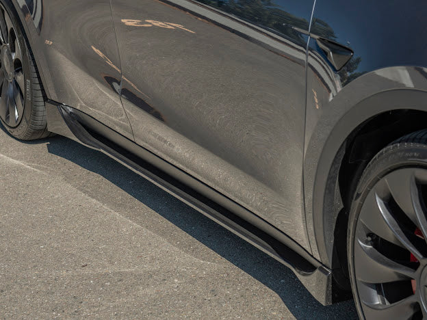 2020-UP TESLA MODEL Y PERFORMANCE SIDE SKIRTS ROCKER PANELS GROUND EFFECTS