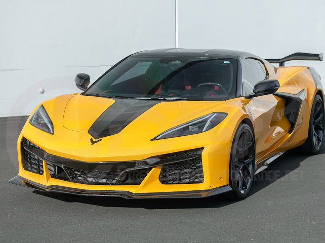 2023-Up Corvette C8 Z06 | Z07 Extended Package CARBON FIBER Front Lip Splitter Ground Effects