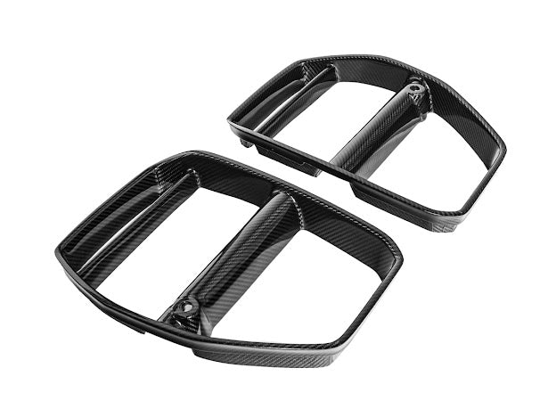 2021-UP BMW G80 M3 & G82 / G83 M4 | VORSTEINER STYLE CARBON FIBER FRONT KIDNEY GRILLE TRIM SURROUNDING INSERT (PAIR)