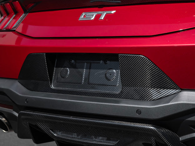 2024-UP MUSTANG S650 | CARBON FIBER LICENSE PLATE FRAME BACKING