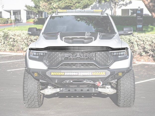 2019-UP RAM 1500 TRX CARBON FIBER FRONT UPPER GRILLE TRIM SURROUNDING