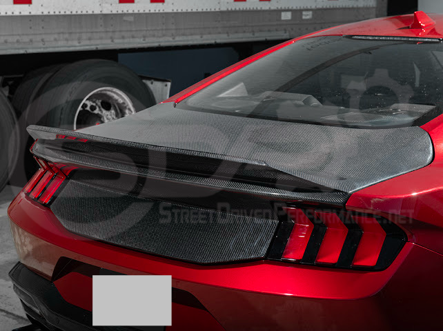 2024-Up Ford Mustang S650 | Factory Integrated Ducktail Style Carbon Fiber Replacement Rear Trunk Lid