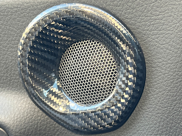2020-Up Toyota GR Supra A90 A91 |Factory Style CARBON FIBER Inner Door Speaker Ring Trim Cover (Pair)