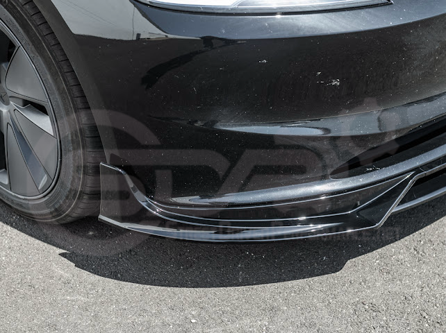 2024-UP TESLA MODEL 3 TRACK STYLE FRONT LIP SPLITTER GROUND EFFECTS