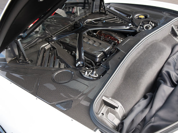 2020+ CHEVROLET CORVETTE C8 COUPE | CARBON FIBER ENGINE BAY CORNER VENT COVER