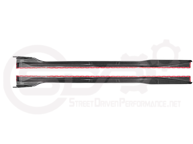 2024-Up Ford Mustang S650 | SDP Performance CARBON FIBER Side Skirts Extension Rocker Panels Ground Effects