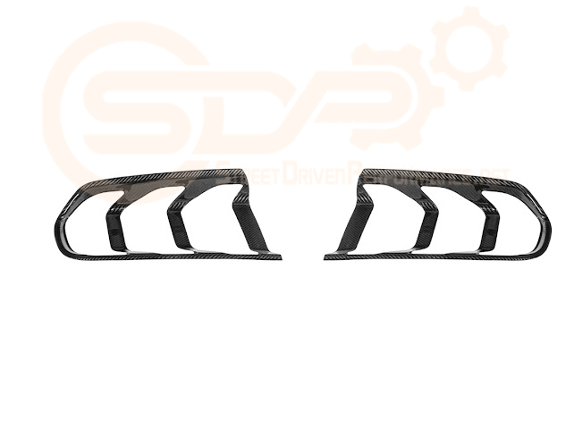 2018-2023 Ford Mustang | DRY CARBON FIBER Rear Tail Light Trim Bezel Cover Pair