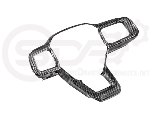 2024-Up Ford Mustang | Factory Style CARBON FIBER Tape On Steering Wheel Trim Full Cover