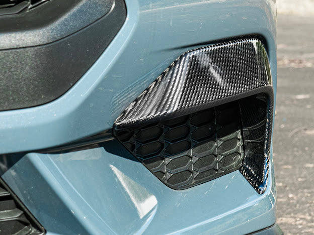 2024-UP FORD MUSTANG ECOBOOST | CARBON FIBER FRONT LOWER SIDE GRILLE INSERTS PAIR