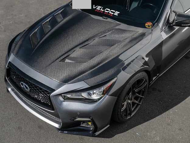 2014-UP INFINITI Q50 CARBON FIBER FRONT HOOD