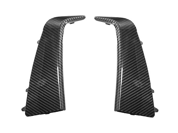 2019 CHEVROLET CORVETTE C7 ZR1 CARBON FIBER FRONT BUMPER VENT BROWS INSERTS (PAIR)