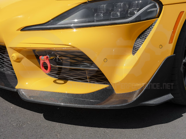 2020-Up Toyota GR Supra A90 A91 | A91 Package CARBON FIBER 3 Piece Front Bumper Lip Splitter Ground Effects