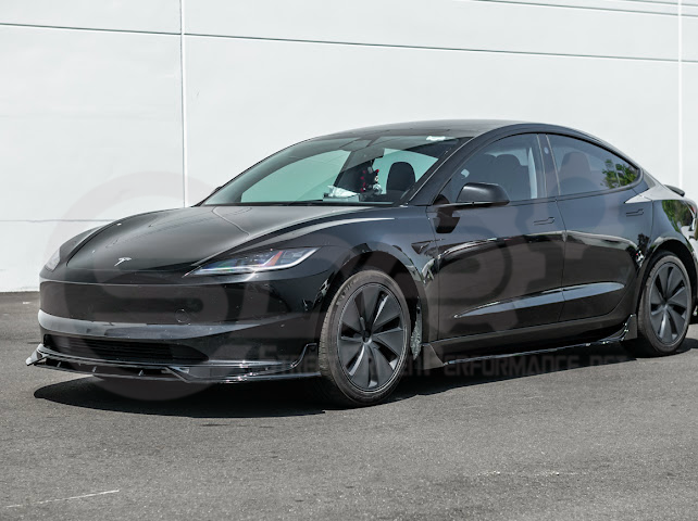 2024-UP TESLA MODEL 3 TRACK STYLE FRONT LIP SPLITTER GROUND EFFECTS