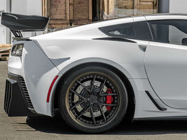 2014-2019 CORVETTE C7 | CARBON FIBER ZR1 EXTENDED REAR SPOILER HIGH WING