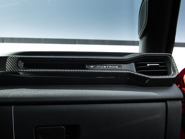 2024-UP FORD MUSTANG S650 | CARBON FIBER AC OUTLET COVER PANEL