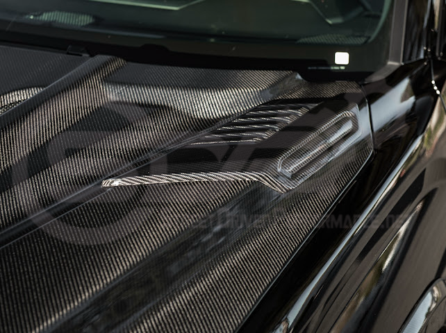 2022-UP TOYOTA TUNDRA | SDP CARBON FIBER FRONT VENTED HOOD WITH SIDE VENTS