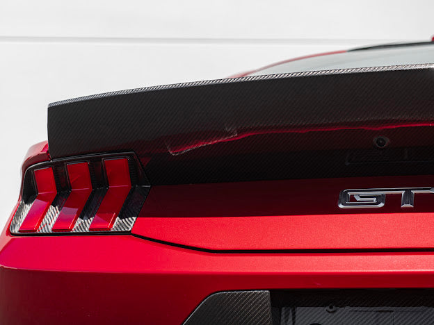 2024-UP FORD MUSTANG S650 | CARBON FIBER REAR TRUNK DUCKTAIL INTEGRATED WING SPOILER MODULE