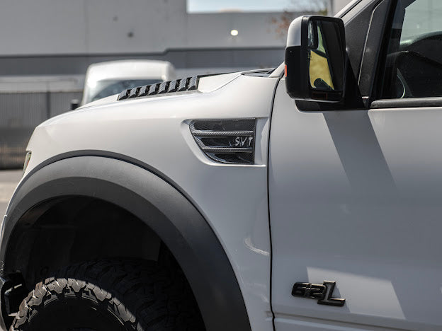 2009-2014 Ford F-150 Raptor SVT | SDP Package Carbon Fiber Side Fender Vents Trim Replacement (Pair)